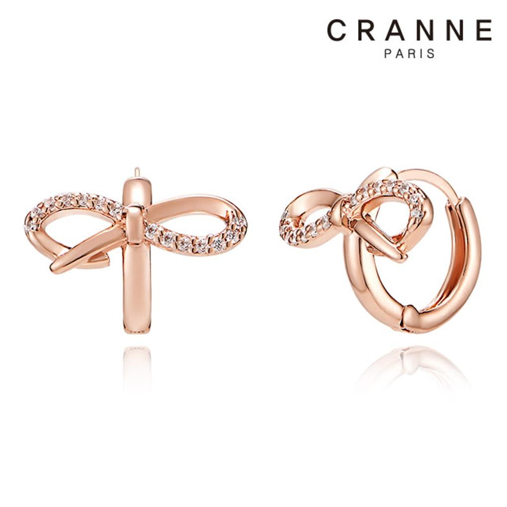 14K Ribbon Wave Cubic Earrings (Gold Filled) C24EGF148