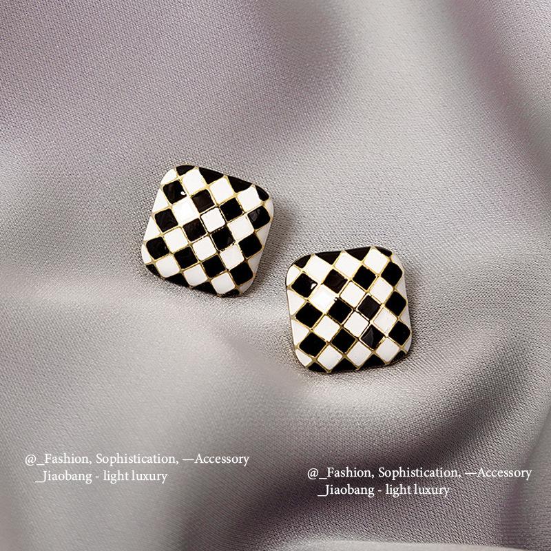 Silver Needle Hochwertige Mikro-Set Schwarze Ohrringe