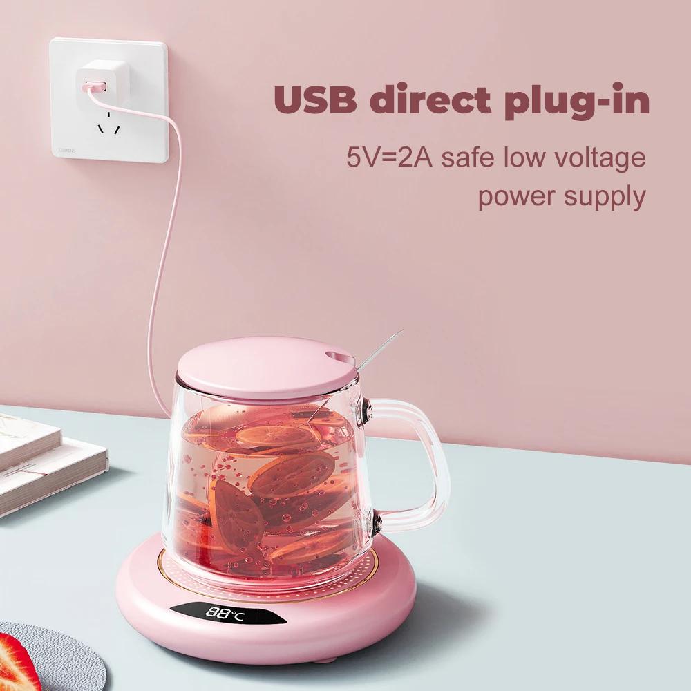 Thermostatic Heating Coaster USB Home Heating Coaster 3-speed Adjustment Heating Constant Temperature For Milk Tea Cup Heater