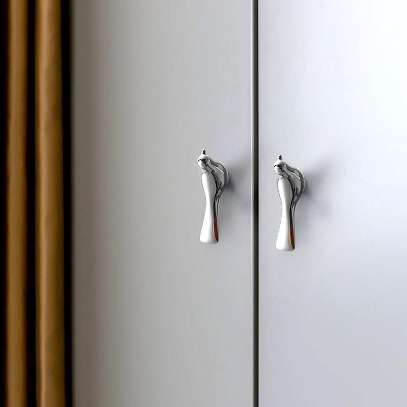 Bird Shaped Cabinet Knobs Door Handle Pulls Wall Hooks Hat Bag Hanging Hook Golden Cabinet Drawer Knobs Furniture Hardware