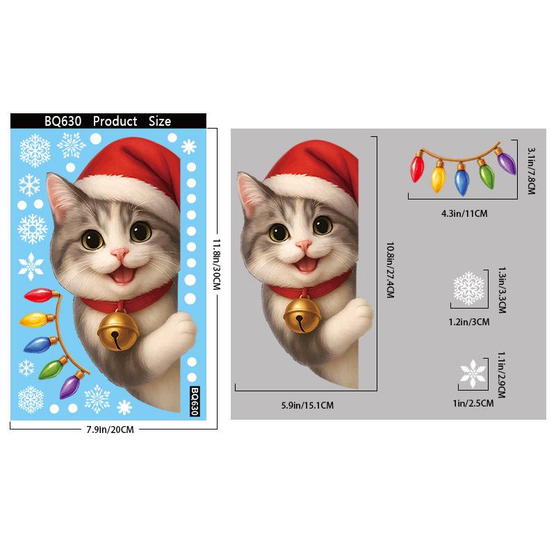 Vánoční Sněhová Vločka Los Sněhulák Skleněná Nálepka Vánoční Ozdoby Vánoční Nástěnné Samolepky Veselé Vánoce Dekorace Šťastný Nový Rok Samolepka