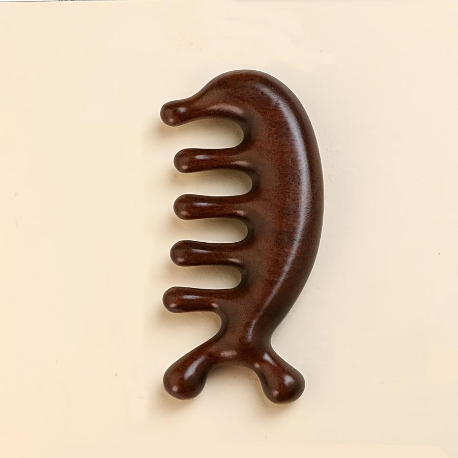 

Massage Comb Small Dolphin Meridian Massage Comb Wide Tooth Scalp Scraping Massager Body Massage Tool шоколадный