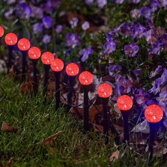 30 buc Lumini Solare pentru Cale cu 8 Moduri 6.5m LED-uri Schimbătoare de Culoare Lumini Decorative Solare pentru Gazon Curte Patio