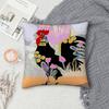Rooster Doodle Art Pillow Case Sofa Decorative Home Double-sided Print Plush Square Throw Pillow Covers Cushion Decor Cover
