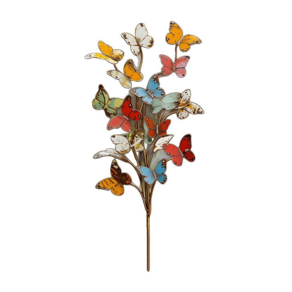 Metall Schmetterling Gartenstecker Outdoor Dekoration für Hof Rasen Terrasse Blumenbeet mit Mehreren Schmetterlingsdesigns
