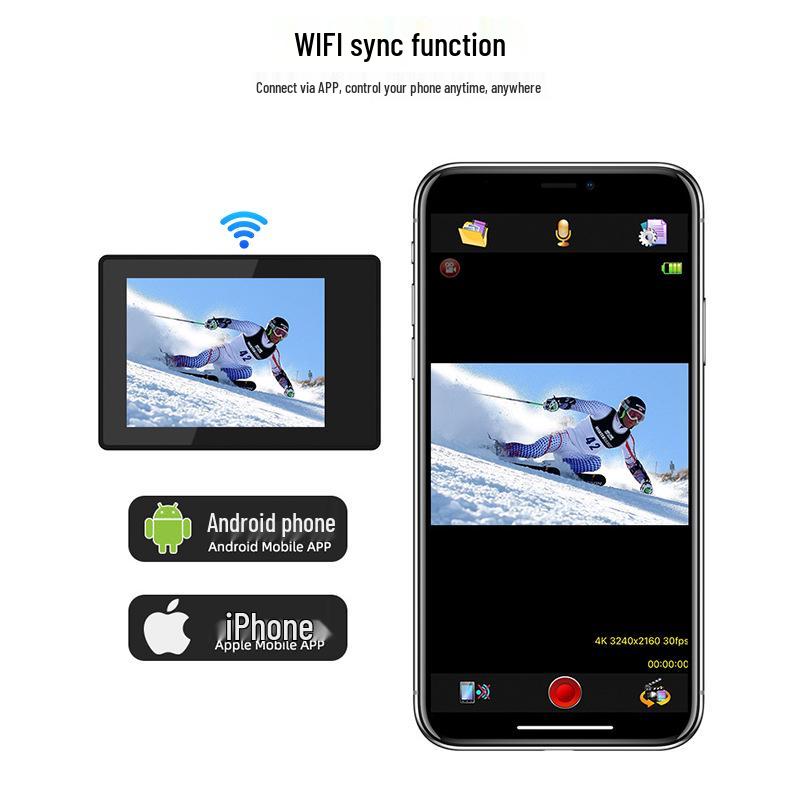 4K WiFi Action Camera with Remote Control for Diving and Outdoor Use