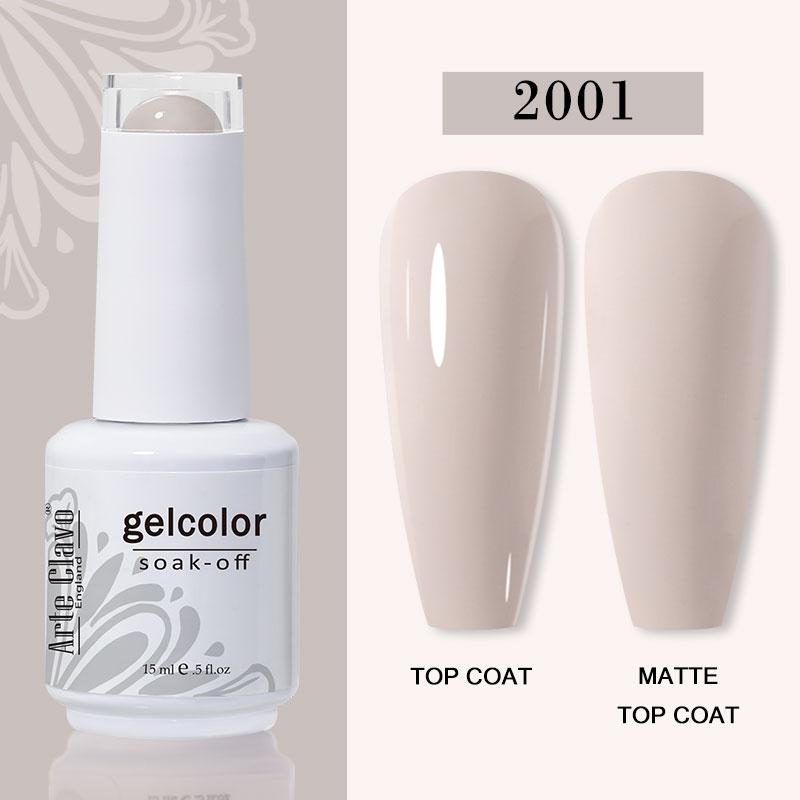 Arte Clavo Nail Gel Polish 15ml Soak Off Gel Varnish Colorful Glass Bottle Bright Color Glitter Varnish Nail Polish