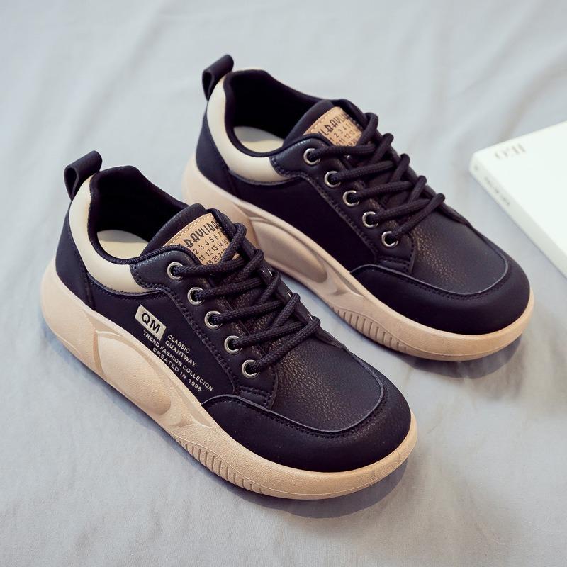 Spring Little White Shoes Women's Shoes New Thick-soled Heightening Board Shoes Soft Sole