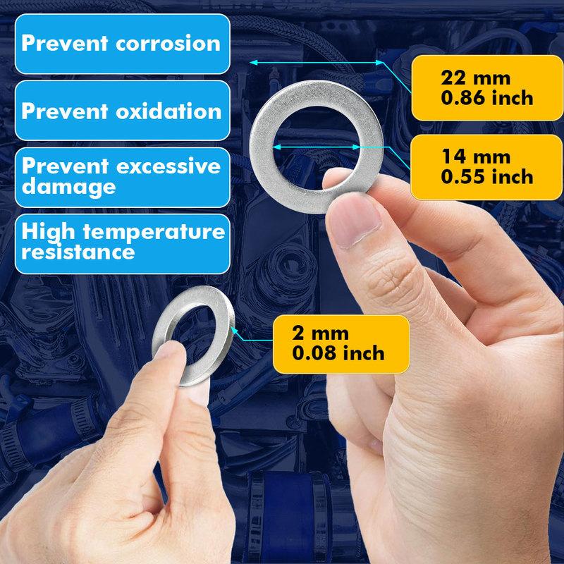 94109-14000 Oil Drain Plug Crush Washer Gaskets 14mm 9410914000 94109 14000 For Honda CR-V Accord For Acura RDX EL CL