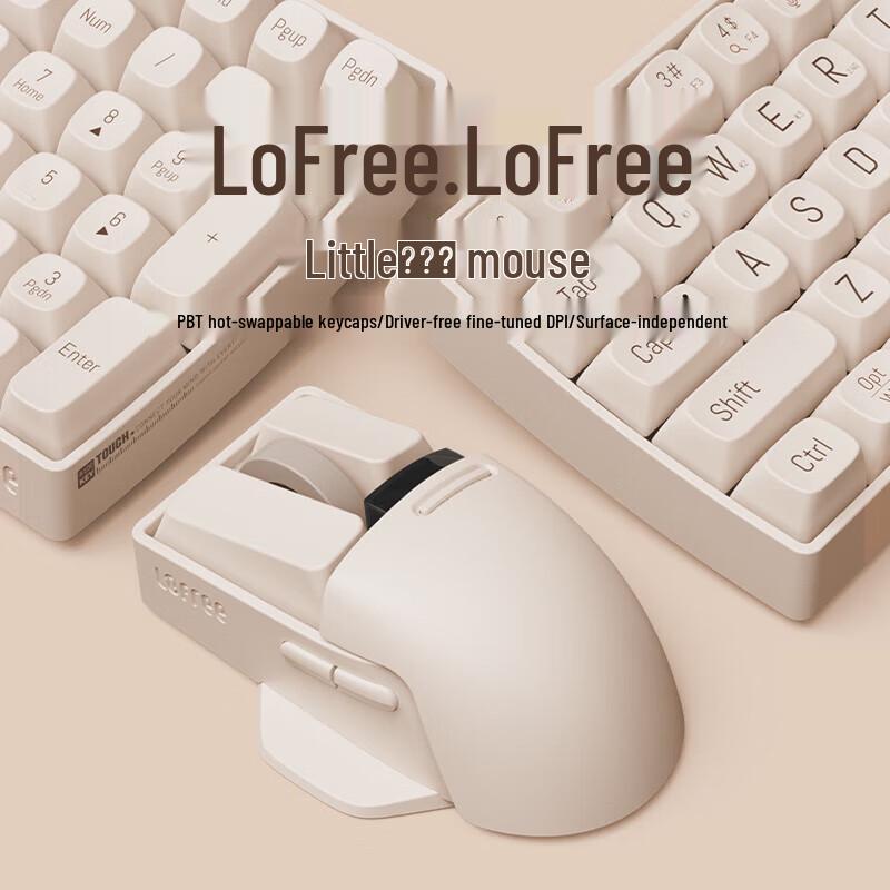 LOFREE Kabellose Tri-Mode-PBT-Büromaus mit OLED-Display