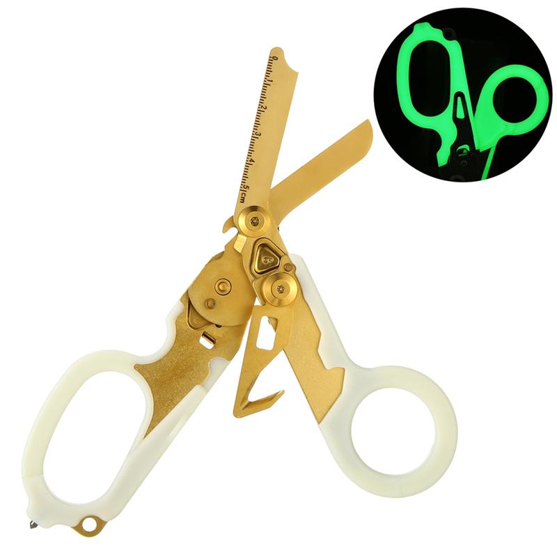 ABWR-Multifunctional 6In1 Outdoor Scissors Retractable H420C Stainless Steel Material Easy To Carry And Store Tool