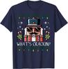 Frohe Weihnachten Nussknacker Whats Crackin Lustiges Zuckerstangenmuster Weihnachten Herren Damen Kinder Normales Kurzarm Freizeitstil T-Shirt