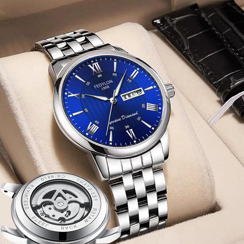 Ceasuri bărbătești cu adevărat Tourbillon, complet automat, nemecanic, calendar dublu, impermeabil, brand la modă, ceasuri bărbătești