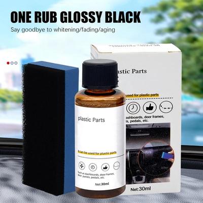 30 ml Componente din plastic interioare Agent de reșapare Ceară de acoperire cu cristale Reînnoit plastic Restaurare lichidă de lungă durată Întreținere auto