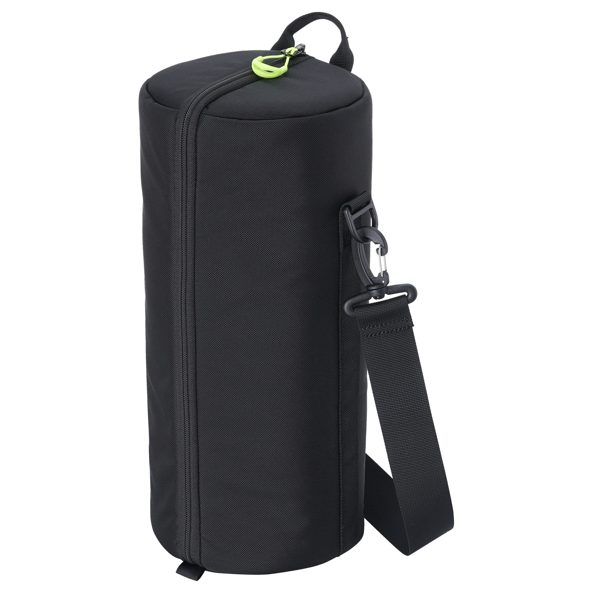 

HAKUBA Lens Case Soft Lens Pouch 02 4977187291407 Vertical opening Made of high strength nylon YKK zipper fluorescent color puller Includes shoulder чорний