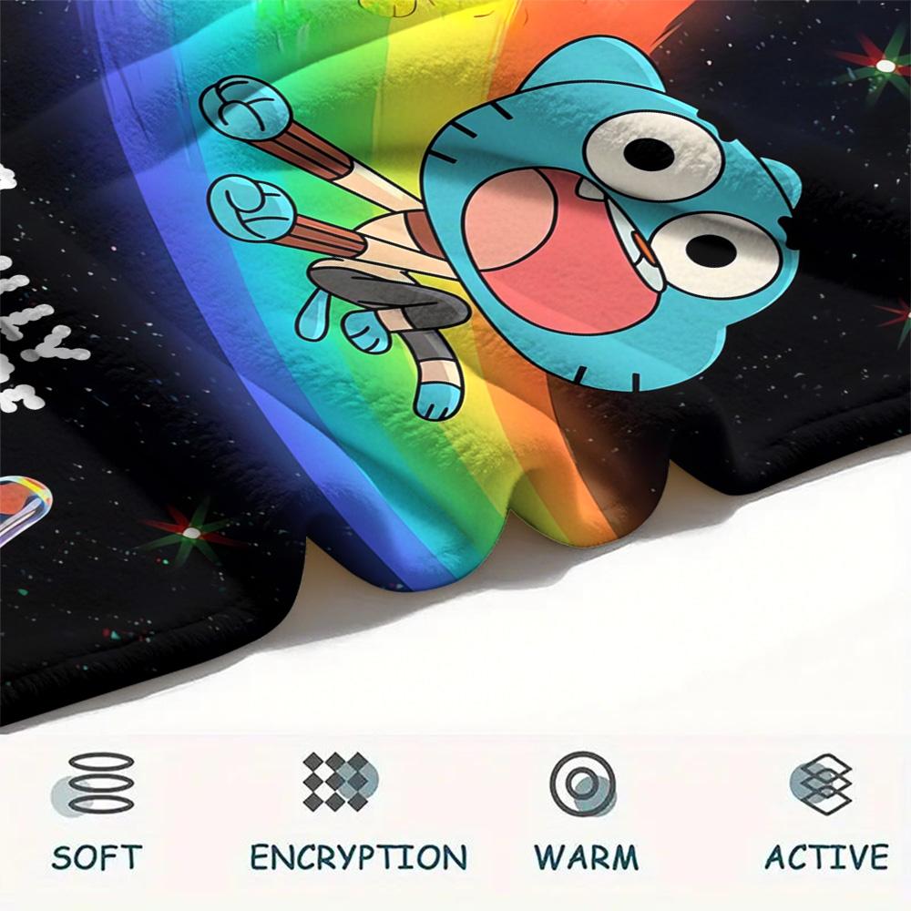 1Pc Alien Earth Print Flannel Blanket, High quality Comfortable for All Seasons, Home Decor, Warmth and Comfort, Perfect for Christmas Gifts