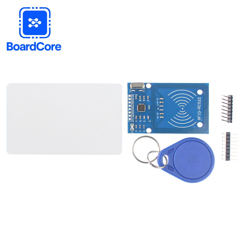 

FRC-522 RC522 Беспроводной модуль датчика IC-карт RFID Радиочастотный NFC 13,56 МГц с брелоком и картой S50 для Arduino Raspberry Pi MFRC-522-1Set