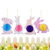 4/6/7Pcs Bunnies Eggs Honeycomb Balls Paper Honeycomb Ornament For Wedding Baby Showers Home Party Decoration