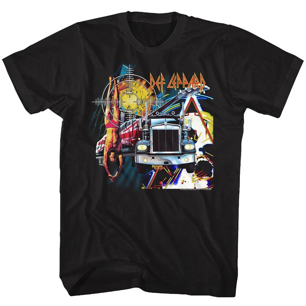 Def Leppard Album Cover Collage Artwork Men s T Shirt Rock Music Band Merch 3XL