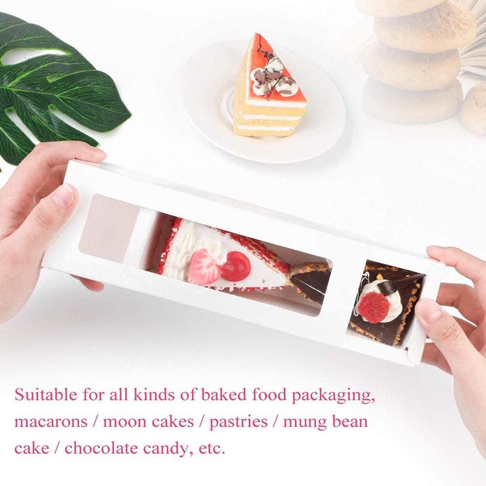 10 stücke Klar Fenster Papier Verpackung Boxen Macaron Boxen Container für Home Dessert Shop