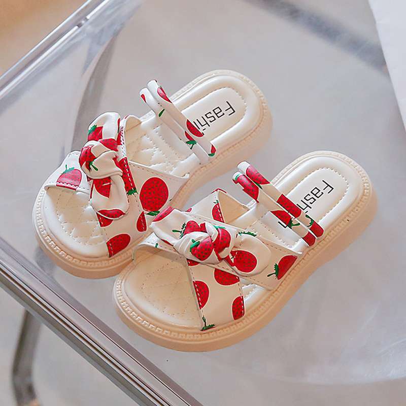 Girls shoes 2025 summer sandals new children baby little girl children princess slippers summer big children outside
