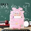 Wooden Message Center First Day of School Sign, Reusable Chalkboard Sign for Kids, Back Small Hanging Board to Decorations Supplies Kindergarten