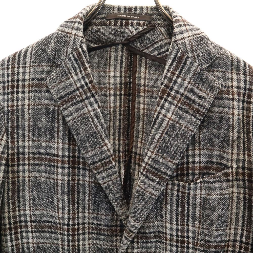 TAGLIATORE made in Italy Check Pattern tailored jacket 46 gray blazer Men's Used