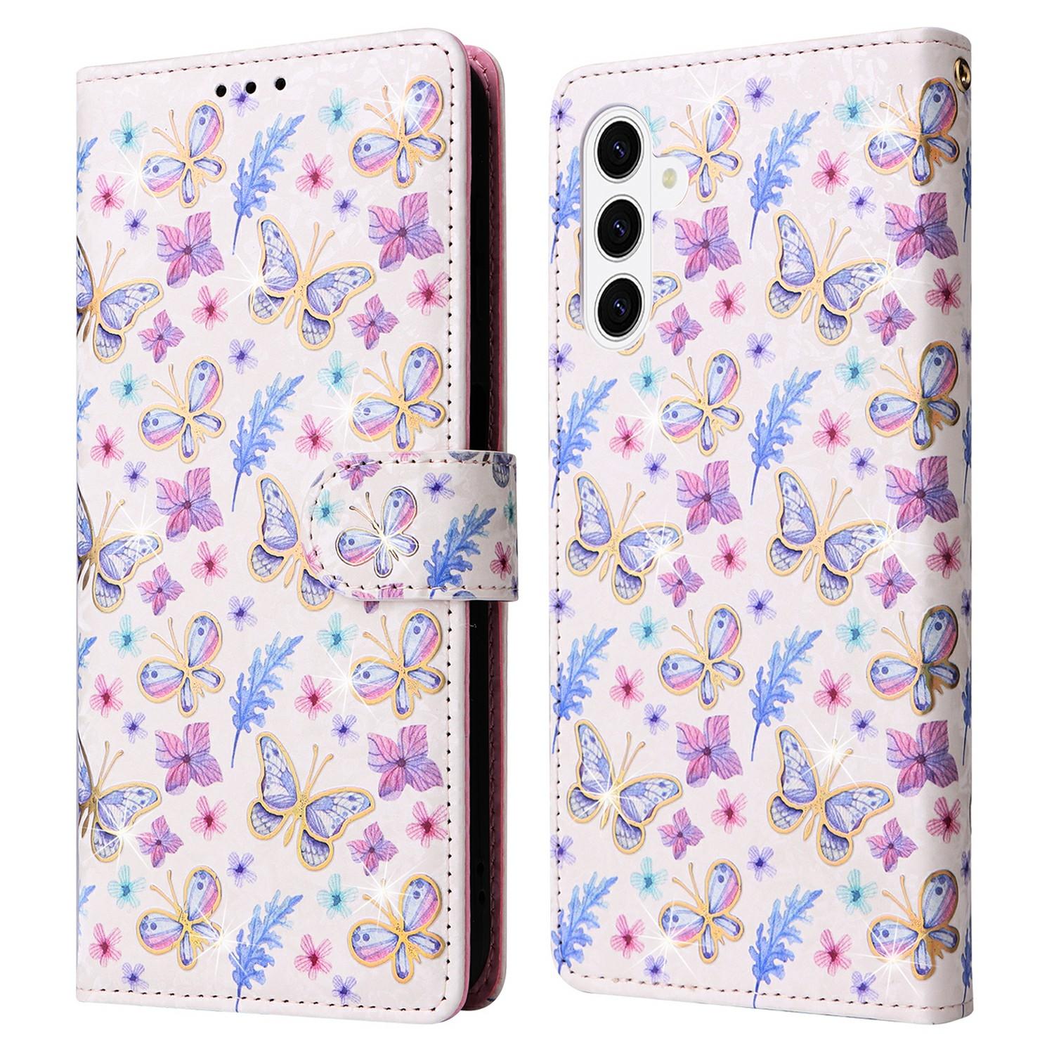 For Samsung Galaxy S26+ Case RFID Blocking Flower Leather Phone Cover
