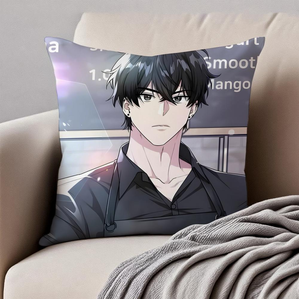 VVirtual Strangers Aesthetic Decor Cushion Cover Pillowcase Antidustmite Invisible Zipper Short Plush Sofa Cushion