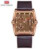 Watch Barrel Type Case Electromechanical Bicycle Men's Watch Genuine Leather Strap Men's Watch