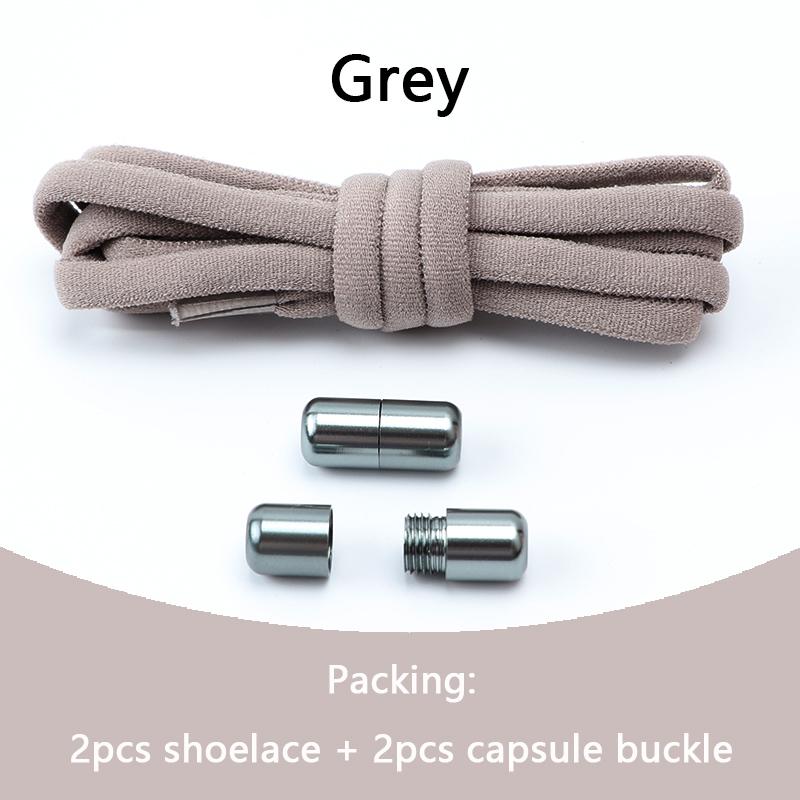 Elastische Schnürsenkel ohne Binden, halbrunde Schnürsenkel für Kinder und Erwachsene, Sneaker-Schnürsenkel, schnelle, faule Schnürsenkel mit Metallverschluss, Schuhbänder