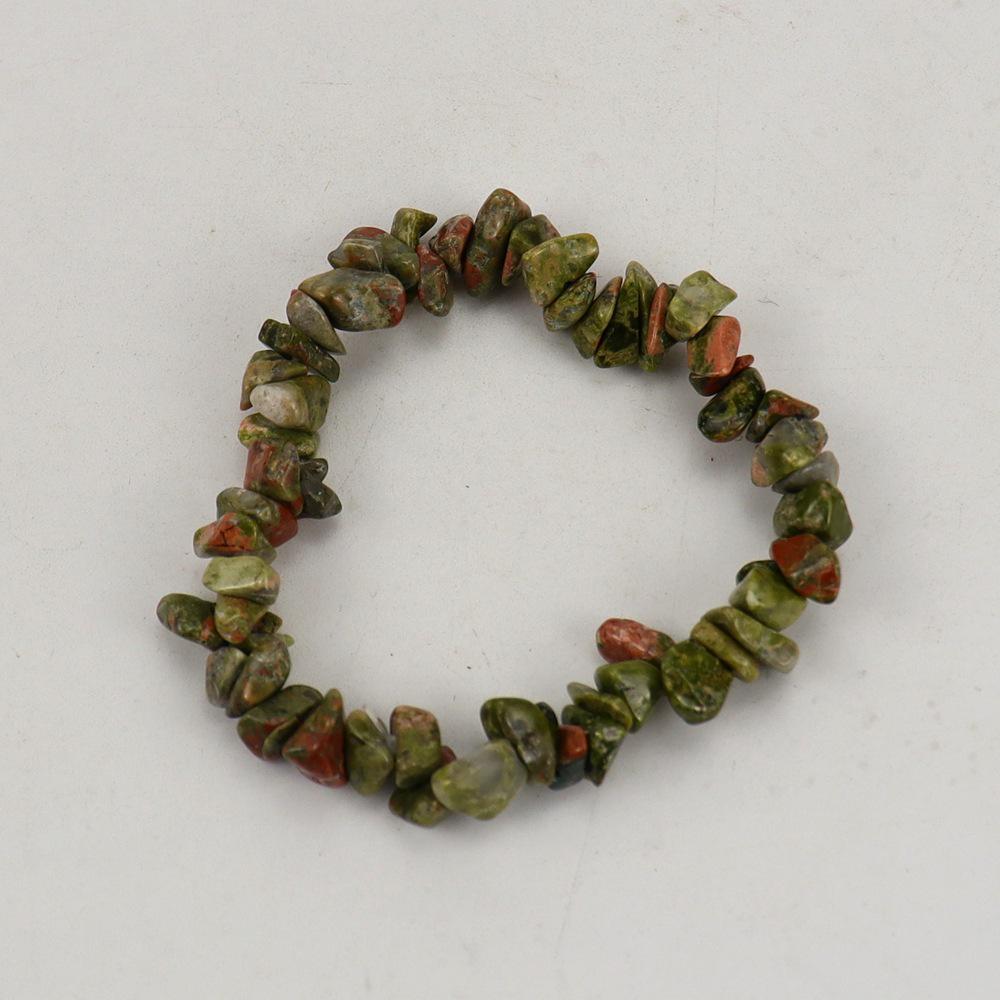 Handmade Beaded Natural Crystal Crushed Stone Bracelet B54