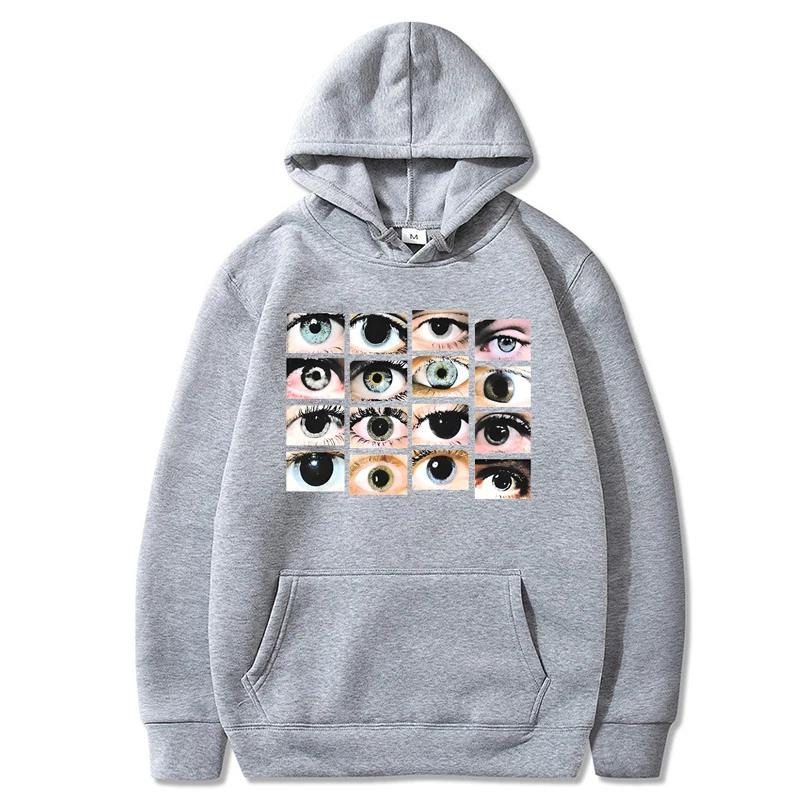 Frauen Lange Ärmel frauen Streetwear Hoodie Sweatshirt Augen Drucken Harajuku Pullover Herbst Casual Mit Kapuze Hoodie Sweatshirts