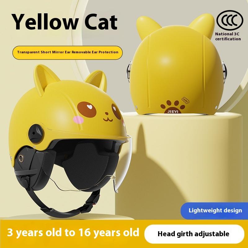 Child Kid Electric Vehicle Safety Helmet Children Four Seasons Universal Half Helmet Cute Cartoon Motorcycle Safety Helmets