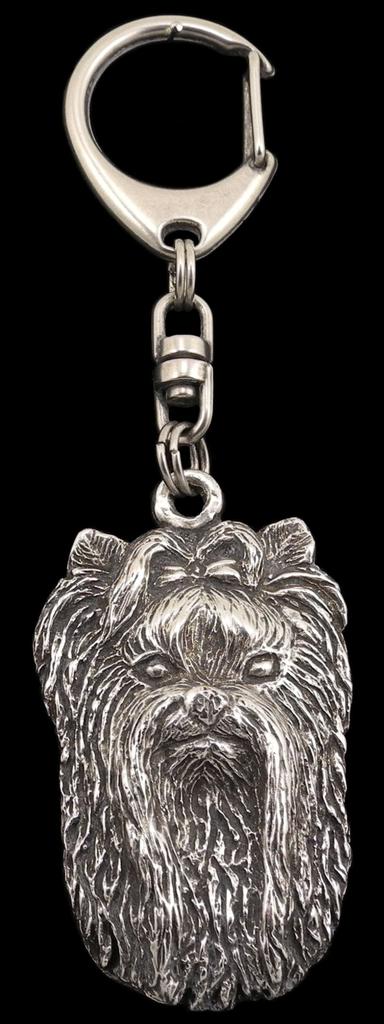 Yorkshire Terrier, Yorkie II - Silver-plated Key Ring with a Dog In a Gift Box, Handbag Decoration, Backpack Pendant by Art-Dog Brand