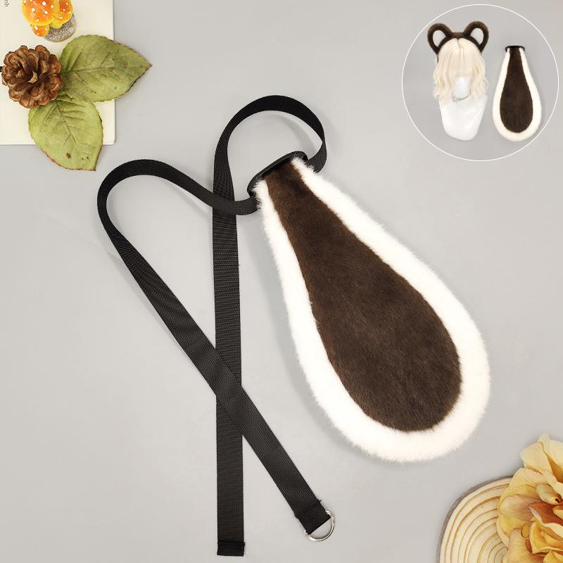 Halloween Day Animal Headband Otter Headband Masquerade Party Kids Show Props Sea Otter Ears Tail Set