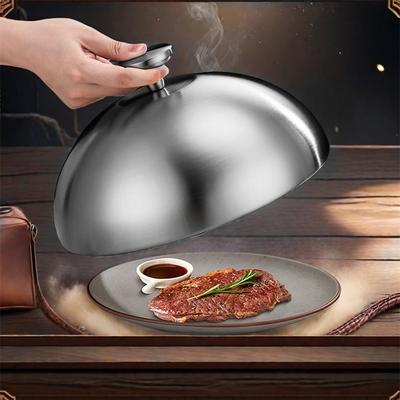 Metal Dome Food Cover Stainless Steel Plate Lid for Cooking and Protection
