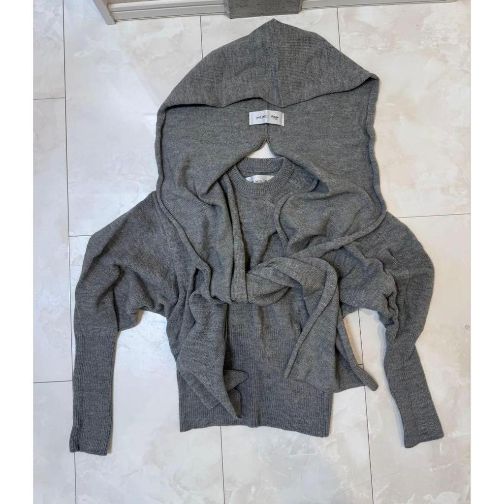 Used Plage Knit & Scarf Hoodie SET