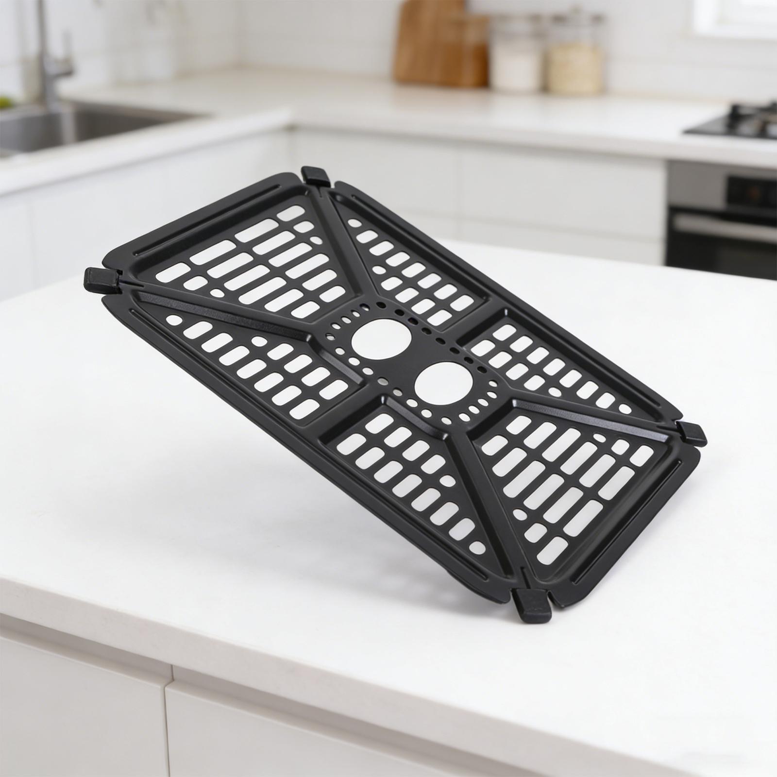 Stainless Steel Air Fryer Grill Pan Dishwasher Safe 1pcs