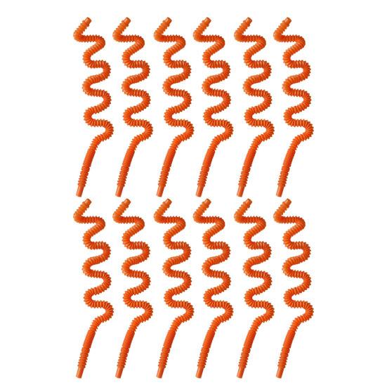 Renkli Spiral Bükülebilir Pipetler 6mm Yeniden Kullanılabilir Gıda Sınıfı Plastik Pipet Doğum Günü Partisi Ev Seyahat İçin Esnek İçme Pipetleri