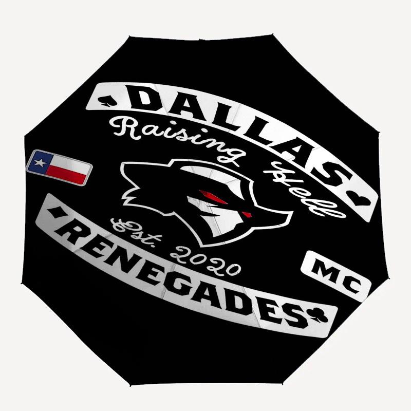 

1pc Dallas Renegades Automatic Open Close Umbrella Windproof Canopy, Automatic Open Close Button10202