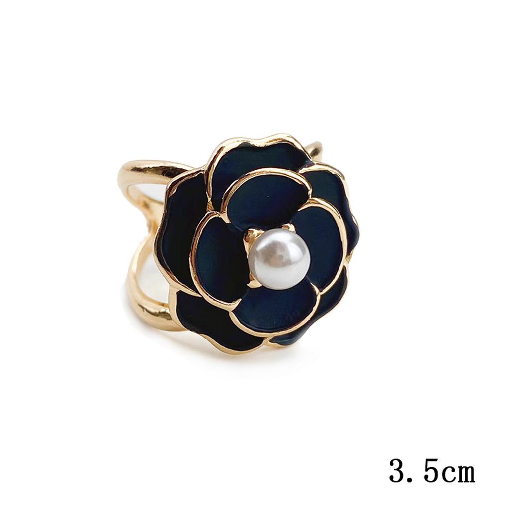 Camellia Flower Scarf Clips - Vintage Brooch Jewelry, Luxury Silk Scarf Accessories for Elegant Women (Designer Buckle Brand)