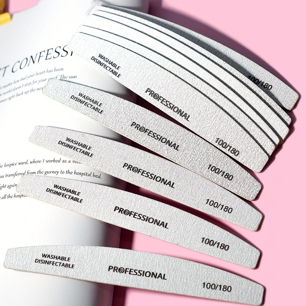 10-Piece Half Moon Nail File, Nail Polishing Tool