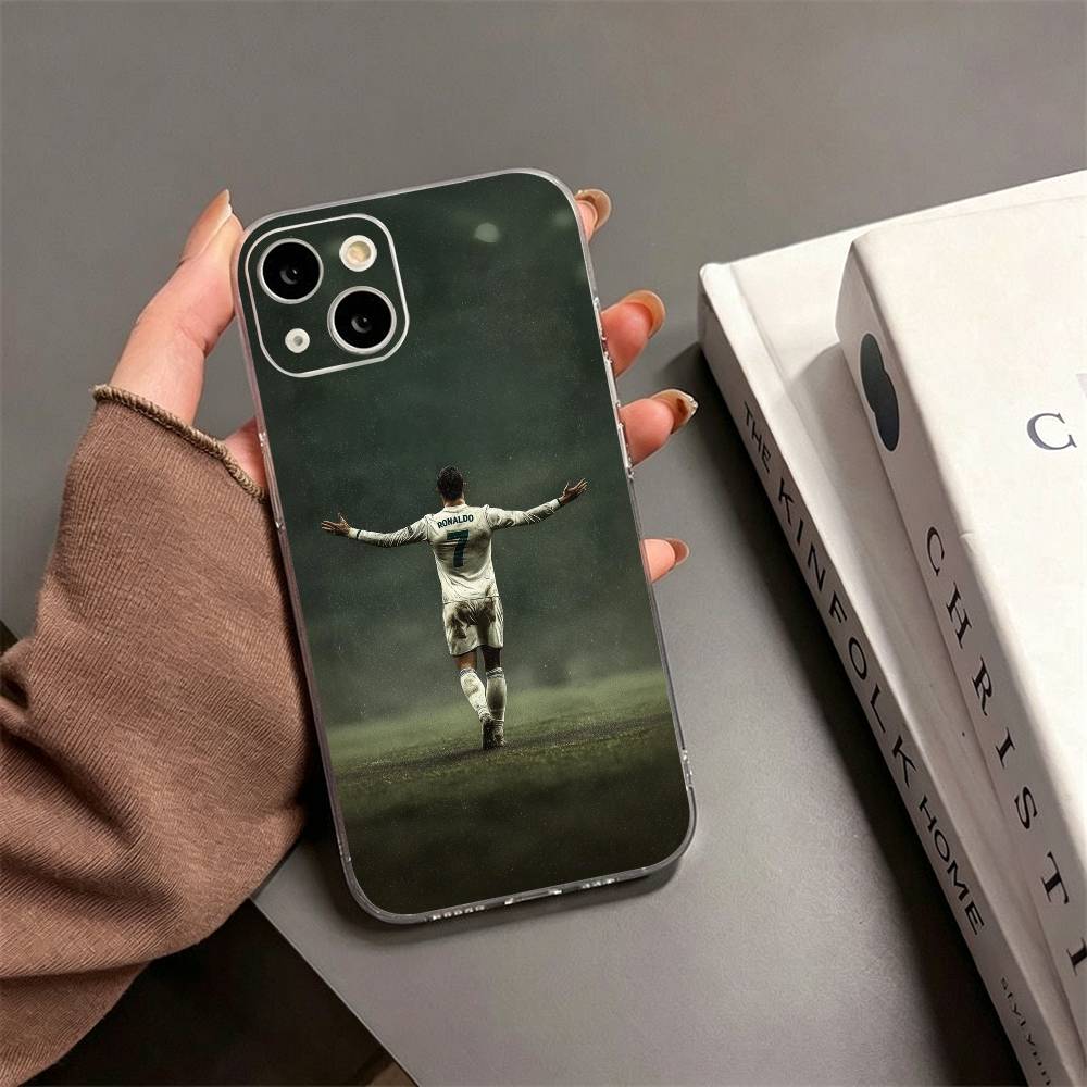 CR7-Ronaldo Football Phone Case For iPhone17,16,15,14,13,12,11 Plus,Pro Max Soft Transparent Cover iPhone15pro
