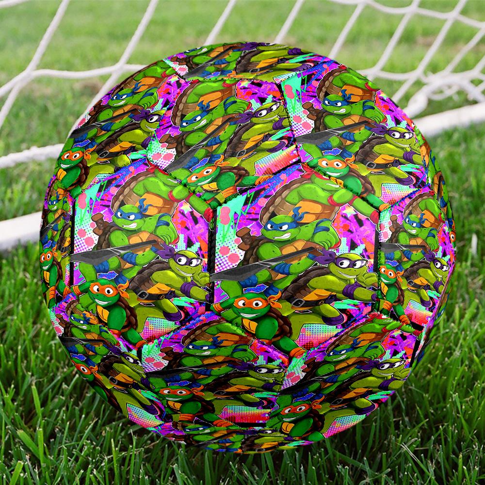 Teenage Mutant Ninja Turtles Print Size 5 Soccer Ball, Standard Match Football for Sports Game and Team Practice, Ideal Gift for Soccer Fans