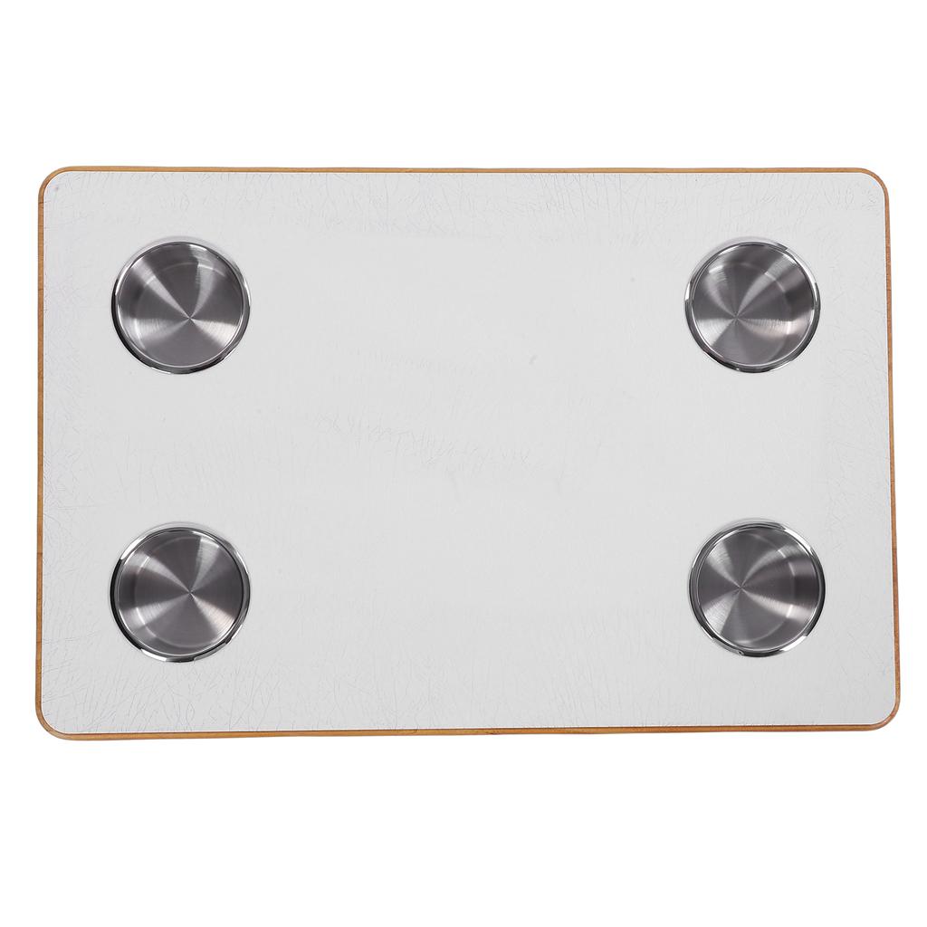 RV Table Top 23.62x15.75in Rectangular Marine Boat Desktop Panel with 4 Cup Holders for Trailer Motorhome Yacht Deck