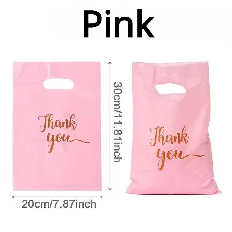 10/20/50PCS Thank You Gift Bags Handheld Shopping Bag Birthday Partie Wedding Anniversary Christmas Thanksgiving Gift Packaging