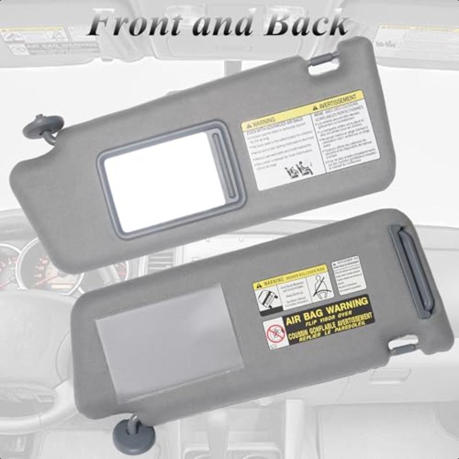 Left Driver Side Sun Visor Replacement Compatible with  Tacoma 2005 2006 2007 2008 2009 2010 2011 2012 2013 2014 2015 Without L