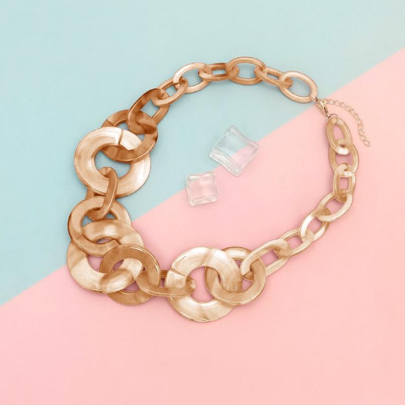 

Акриловое колье-подвеска для женщин, современные геометрические винтажные аксессуары коричневый