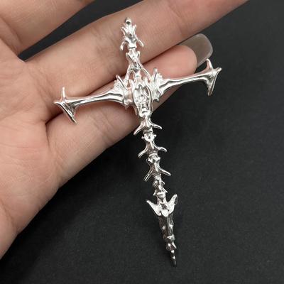 Gothic Skeleton Skull Ghost Cross Cosplay Necklace Pendant Unisex Choker DIY Chain Jewelry Hip-pop Punk Accessory Props Gifts